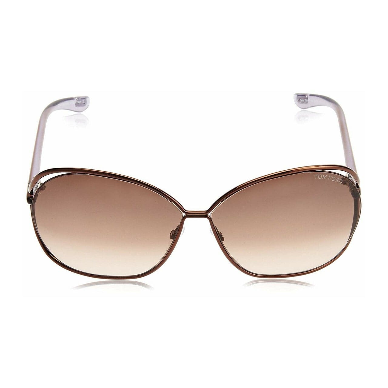 Dropship Tom Ford TF157-48F Carla Shiny Brown Oversize Soft Square Gradient  Brown Women's Sunglasses + Extra – Kleerance
