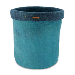 Turquoise basket with Navy Blue interior 