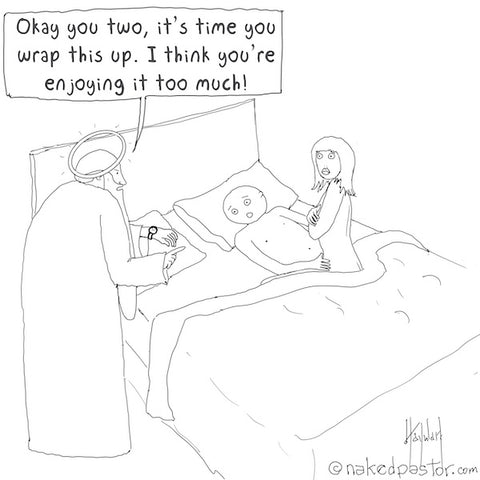 "Enjoying Sex Too Much" cartoon by nakedpastor David Hayward