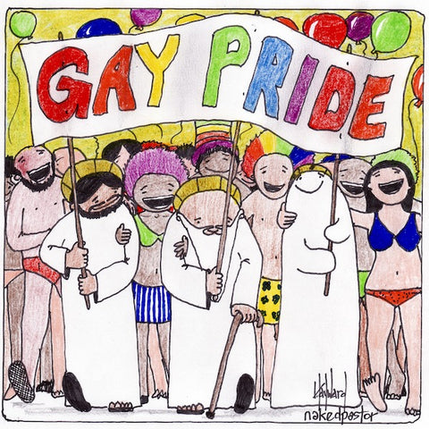 "God and Gay Pride" cartoon by nakedpastor David Hayward
