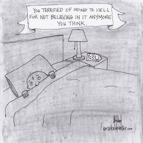 terrified of going to hell cartoon by nakedpastor david hayward