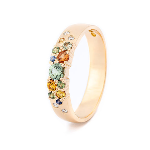 Keto Meadow Autumn ring, design by Jussi Louesalmi, Au3 Goldsmiths