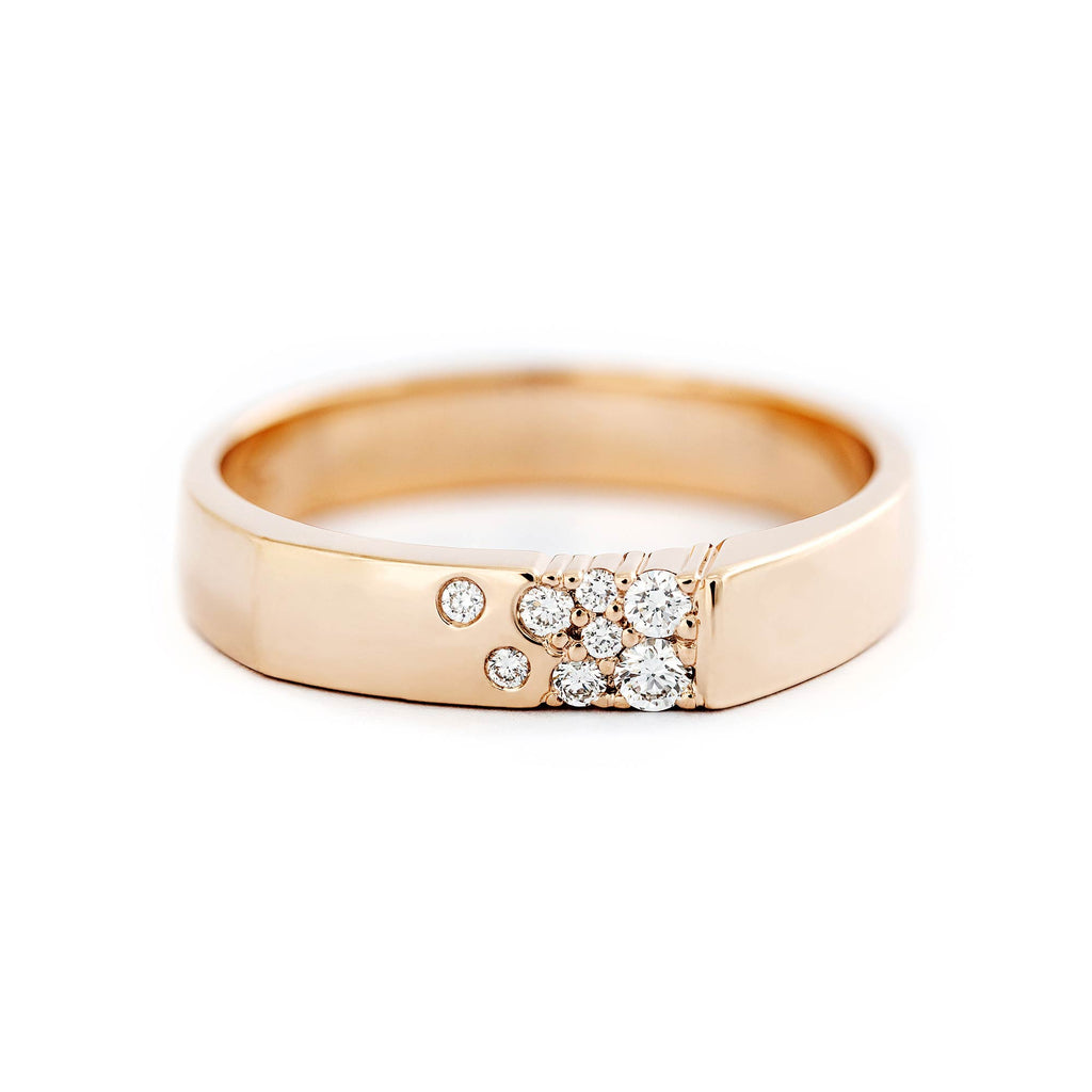 Kero 4mm - White diamond ring – Au3 Goldsmiths