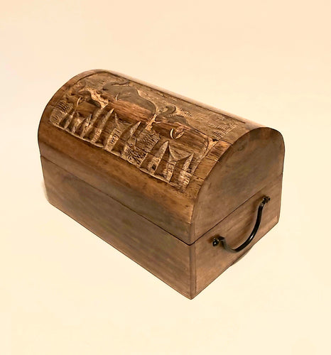 Wooden Chest Medieval Treasure Box Handmade Trunk Historical Rustic Vintage  Design Unique Craft And Special gift