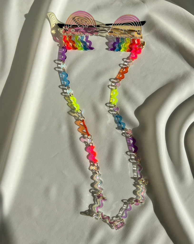 ISLY NYC Pride 2023 Hi Gay! Squiggle Choker/Necklace - Trans Pride Laser  cut acrylic jewlery