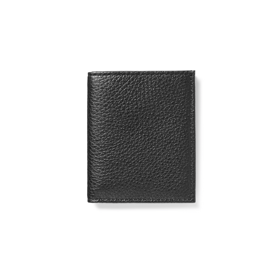 Slim wallet in black taurillon leather - Guibert Paris