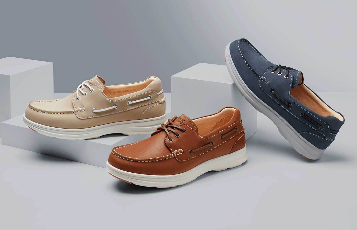 New Endeavor | Men's Leather Boat Shoes | Saddlebag Tan