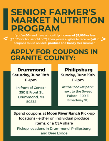 Signup for Senior Farmer Market Nutrition Program!