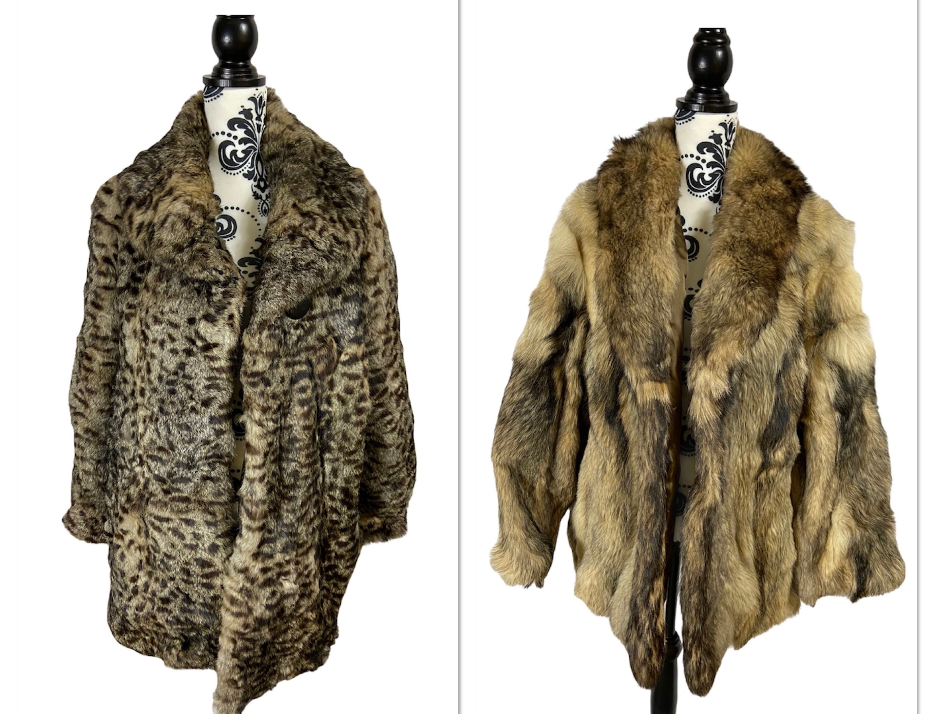 Real coyote fur coat 