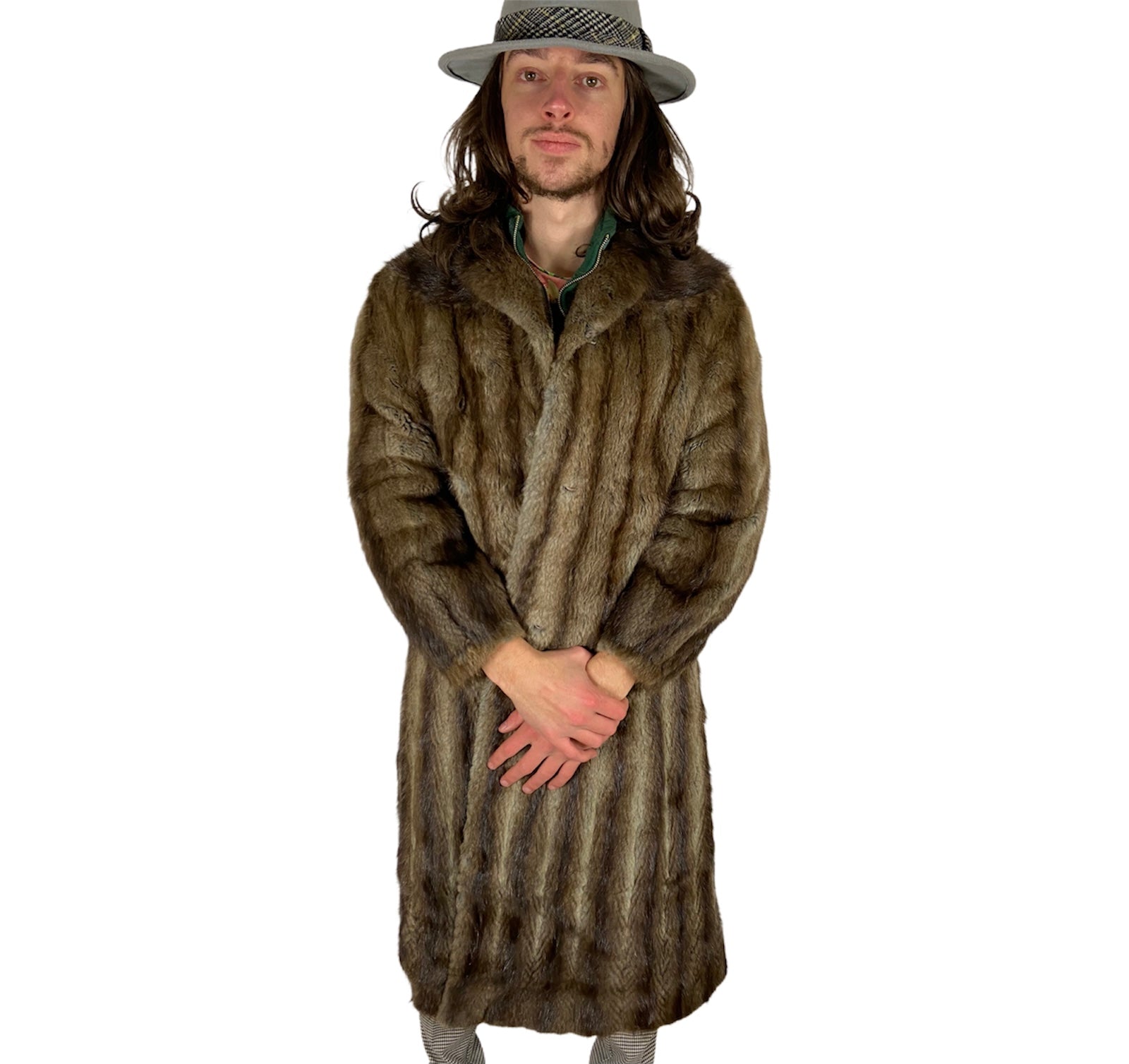 Vintage real mink fur coat 