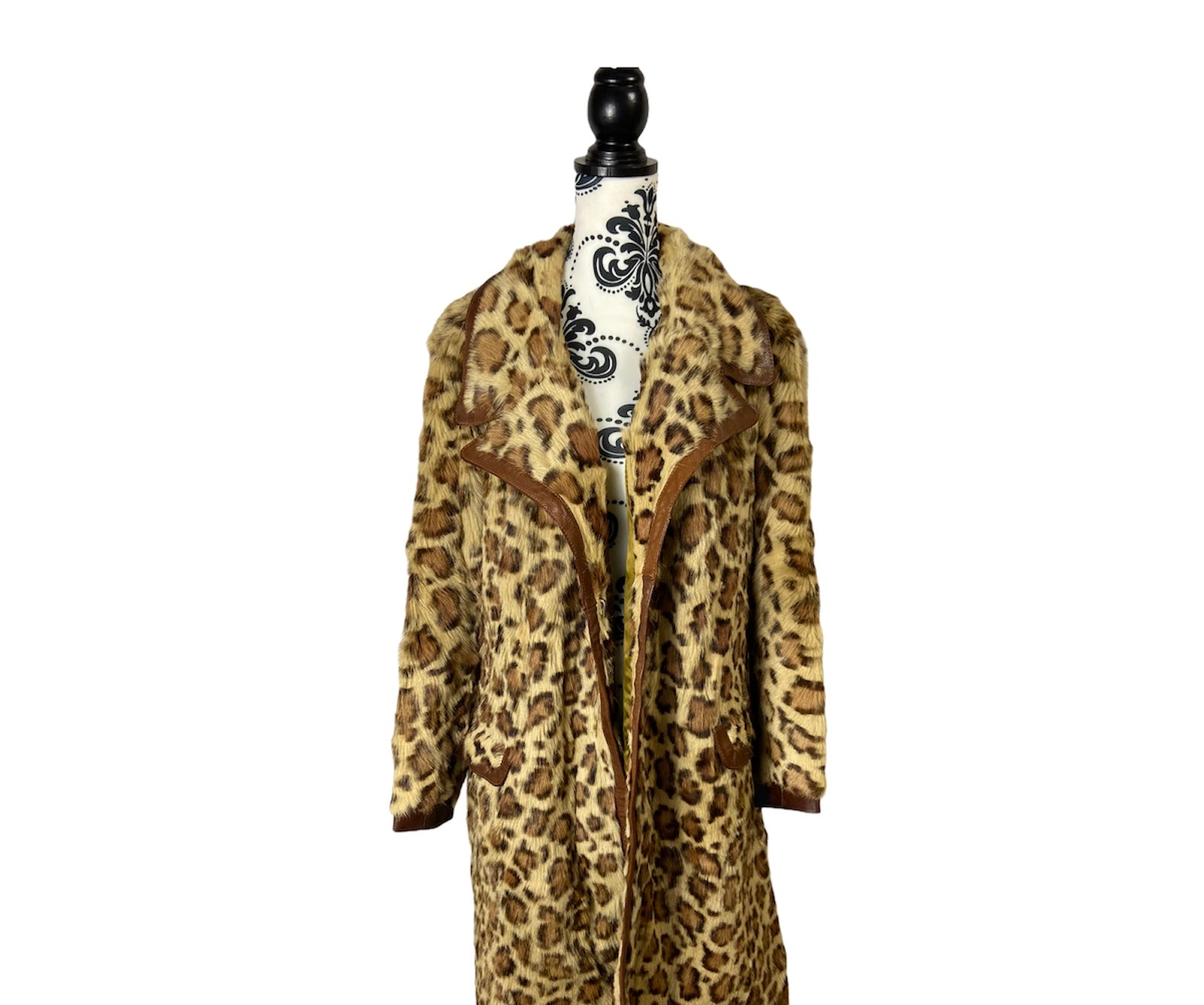 Vintage Real Leopard Fur Luxury Coat 