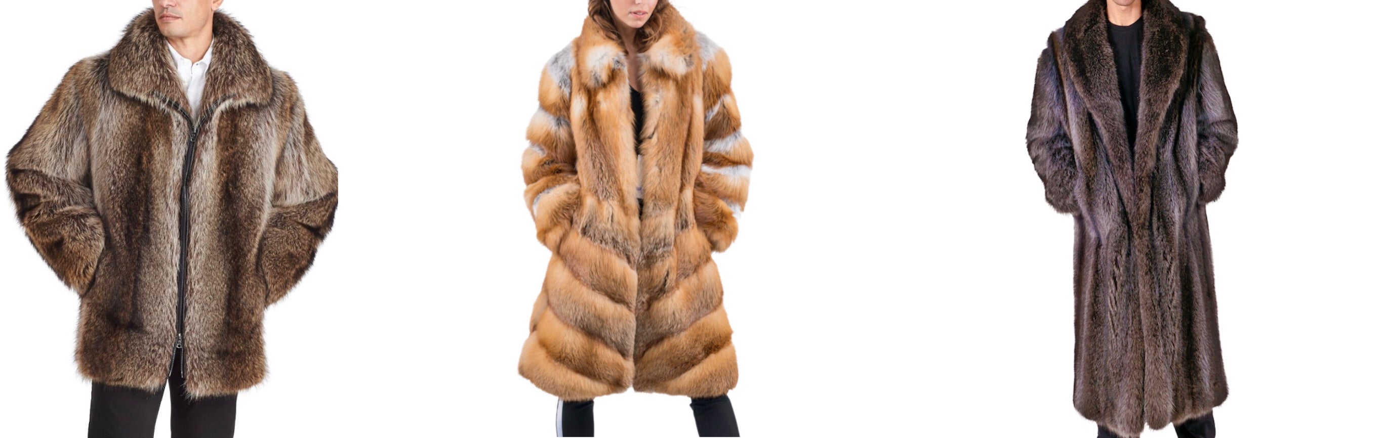 Real Red Fox Fur Coat 