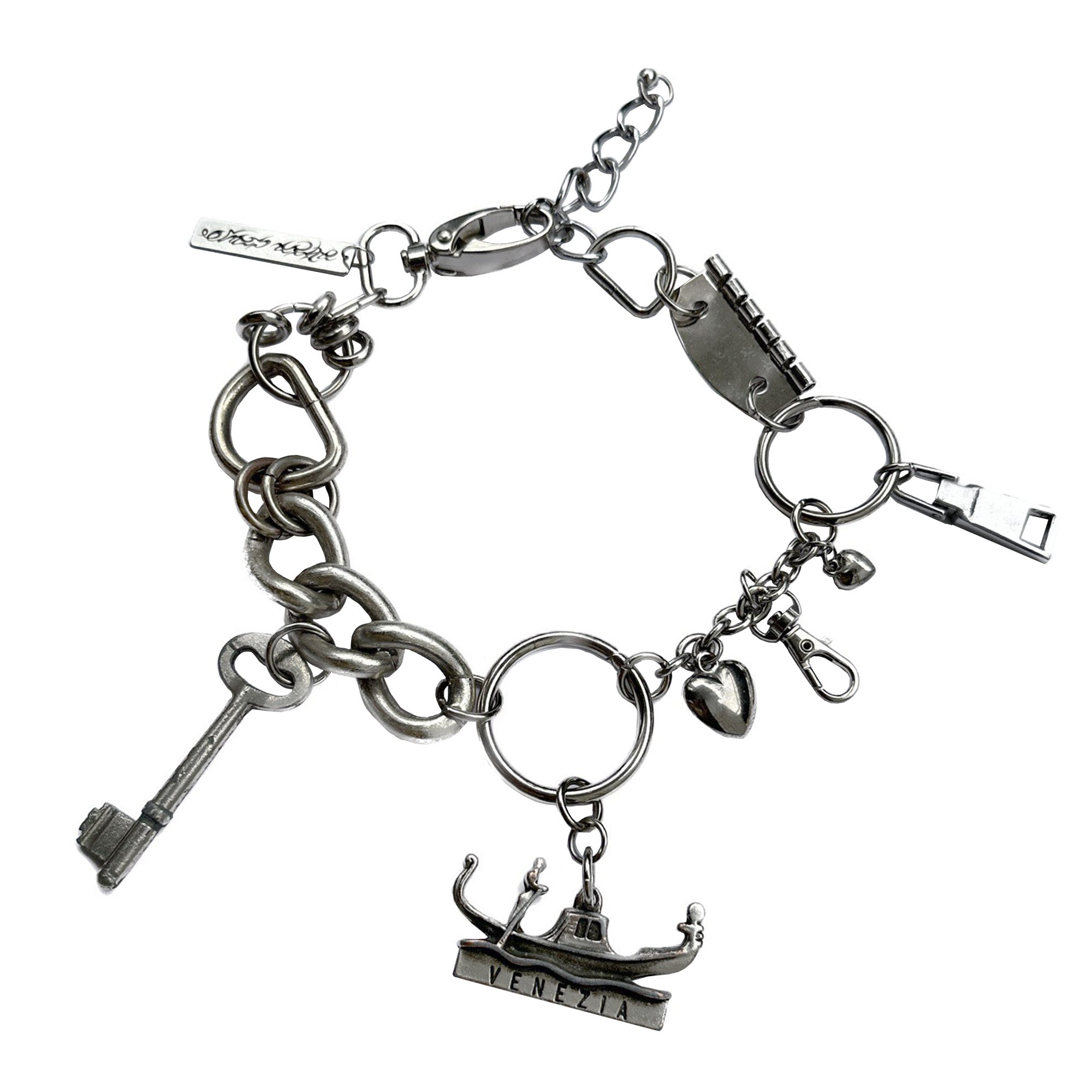 Mix Metal Carabiner Necklace