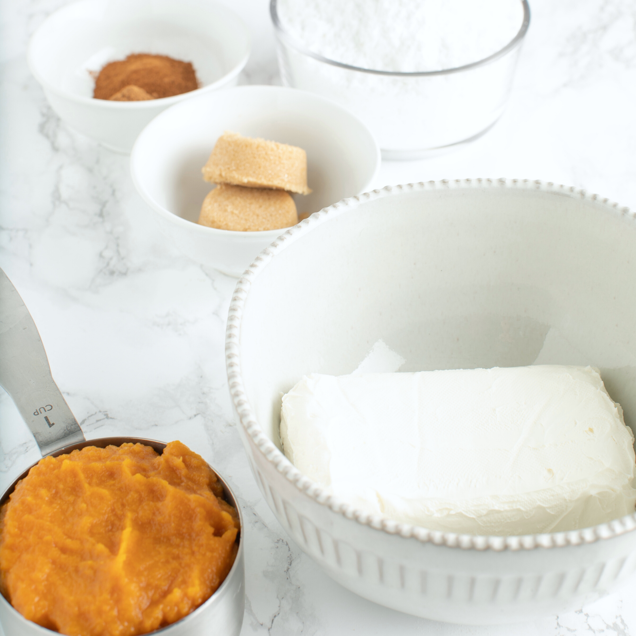 Ingredients for Pumpkin Cream Cheese Dip