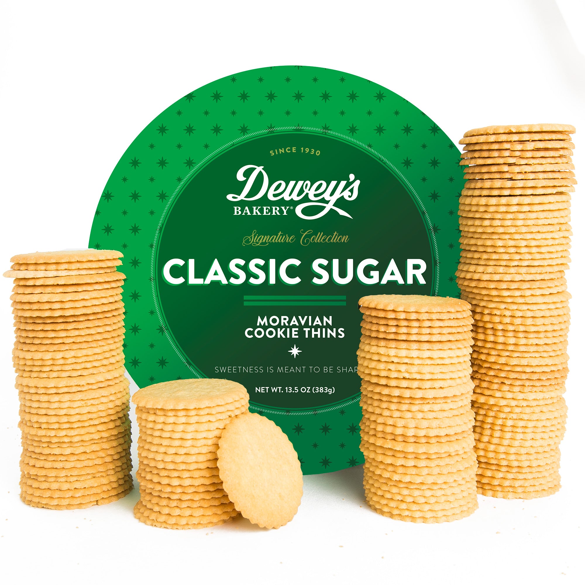 Classic Sugar Moravian Cookie Gift Tin - Deweys Bakery product image