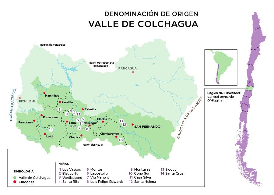 Colchagua Regional Map