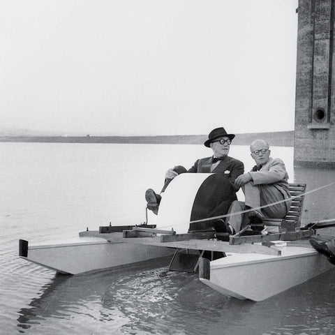With Corbusier on Jeanneret's own boat
