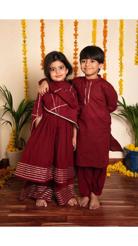 Red kids festive wear 