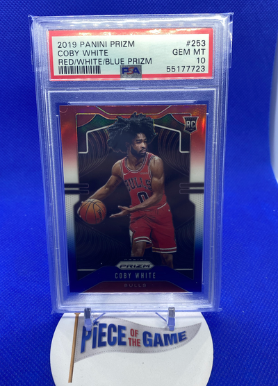 2019 Panini Prizm Ruby Wave Coby White PSA 9 – Piece Of The Game