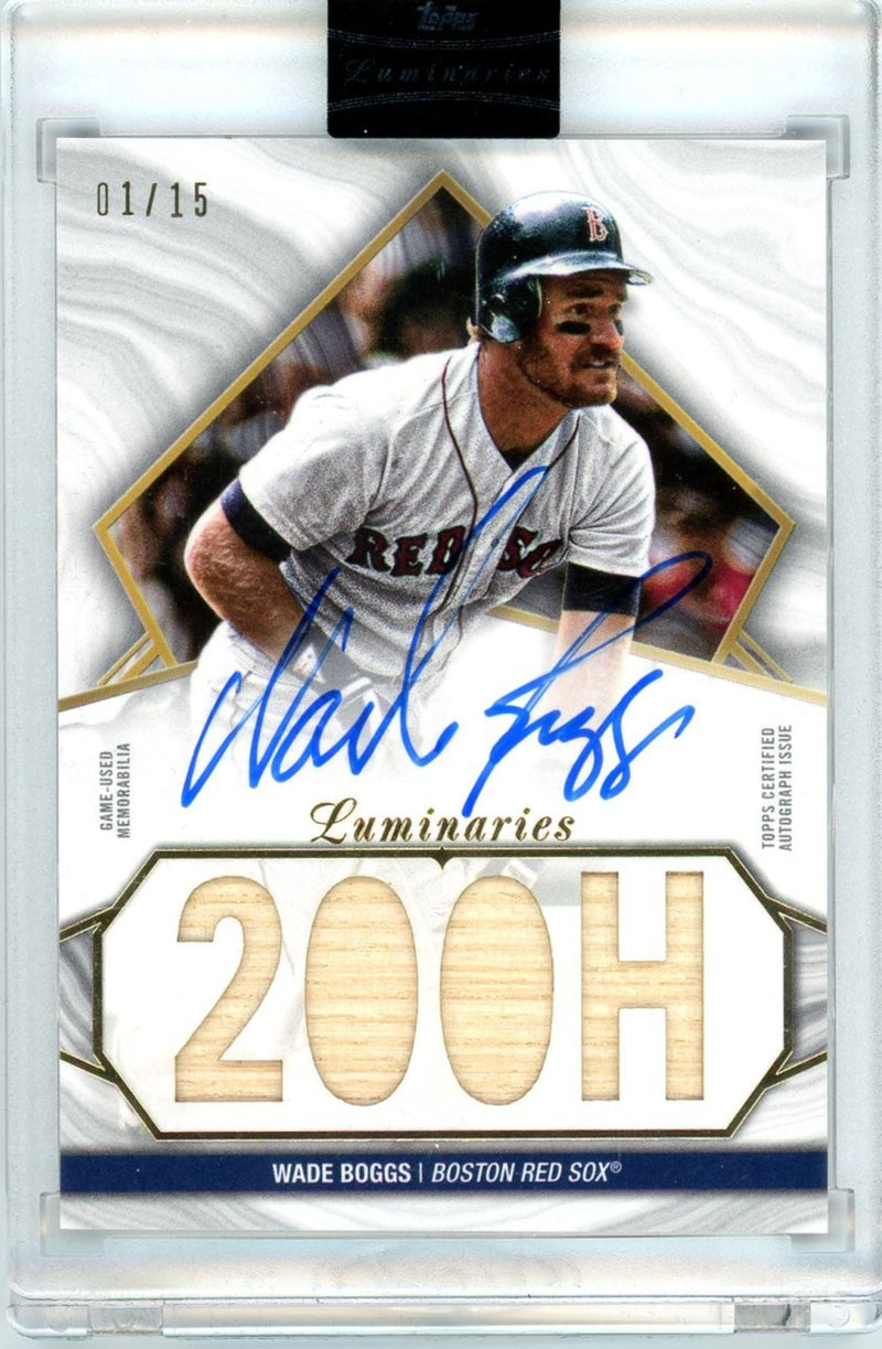 Wade Boggs 2022 Topps Luminaries Bat Relic/Autograph #'d 01/15