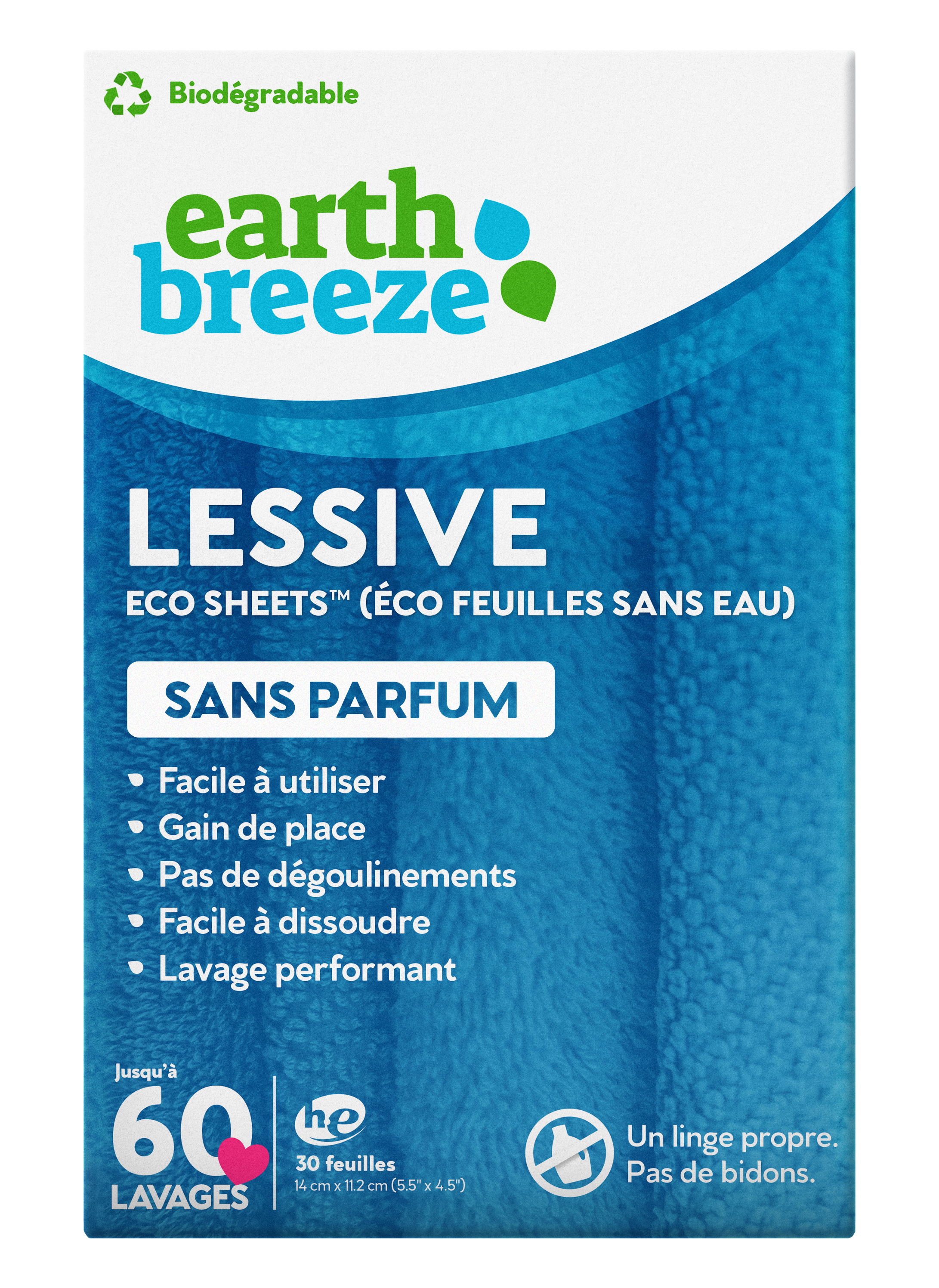 30 Éco-Feuilles - 60 lavages - EarthbreezeFR product image