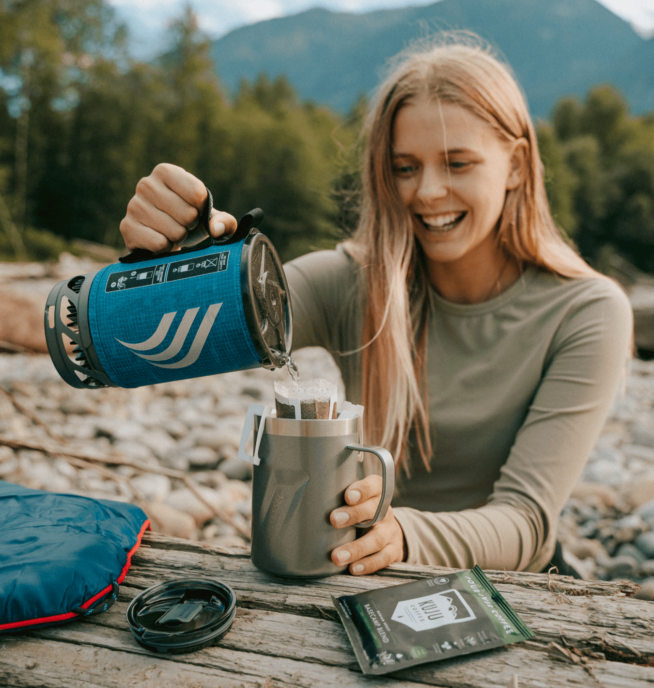 Girl enjoying product