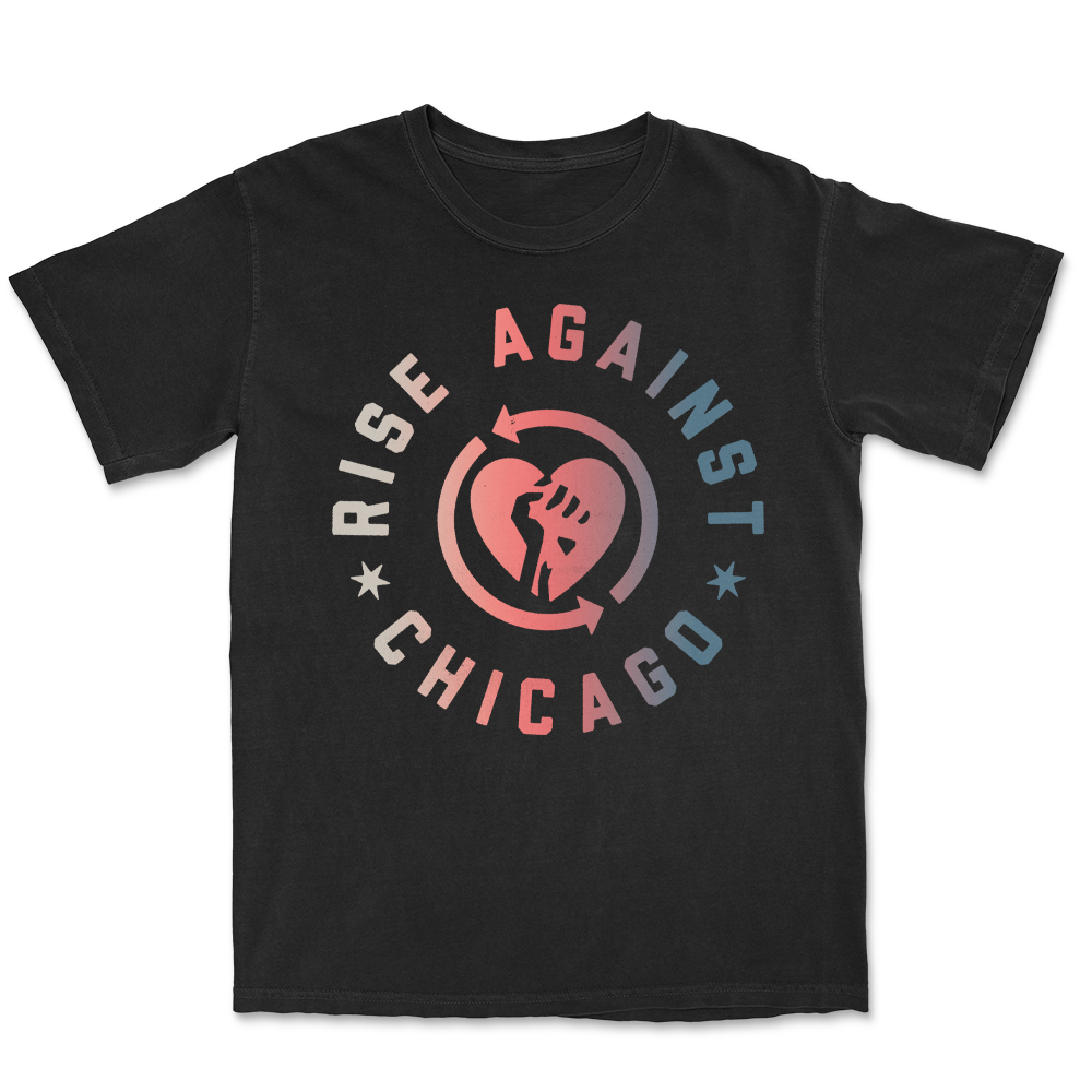 Chicago Heartfist T-Shirt (Black) - Rise Against Merch product image