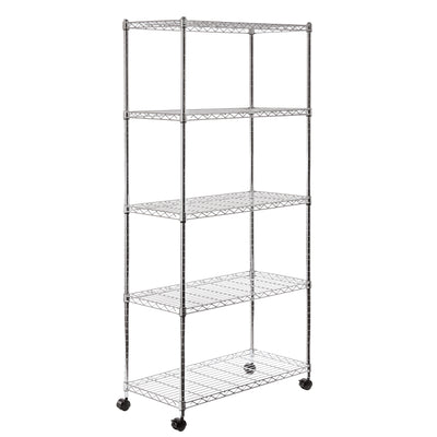 Seville Classics 3-Tier Steel Wire Shelving - Chrome