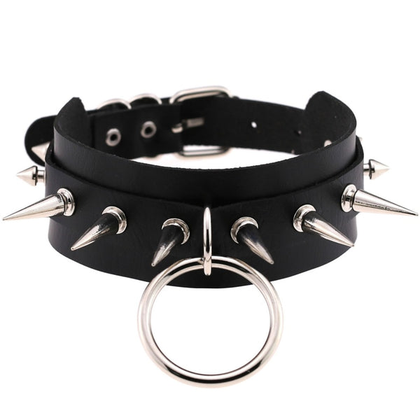 KMVEXO Sexy Punk Choker Collar Shape Leather Choker Bondage Cosplay Go –  strappz