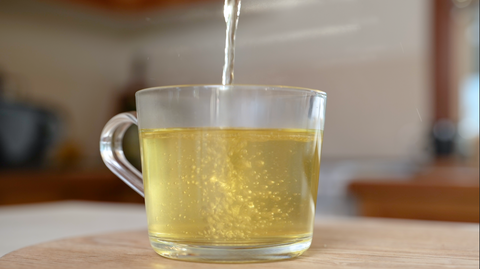 Pouring Australian Alpine Green Tea