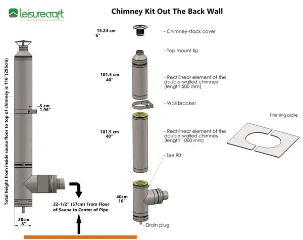 Dundalk Chimens & Heat Shield Set for Out the side Wall