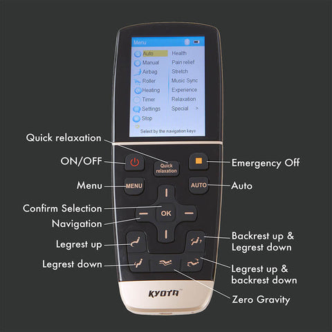 Wireless Color Menu Rechargeable Remote