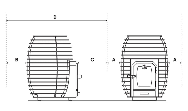 HUUM HIVE Wood Size Chart