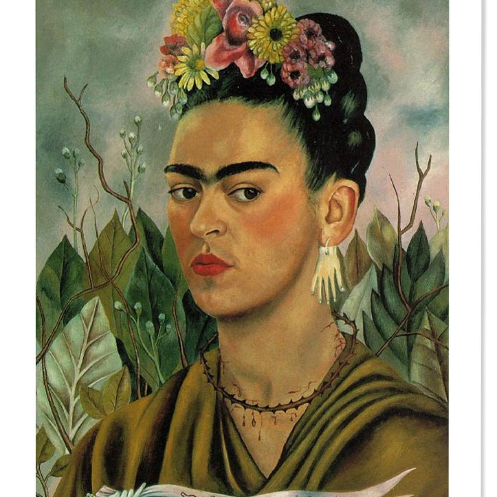 frida kahlo self portrait with thorn necklace