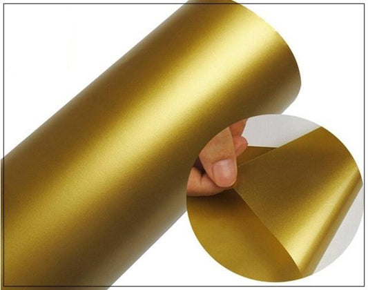 Brushed Metal Effect Vinyl Gold/Brass Roll of 1mtr x 305mm Sticky Back  Plastic Arts and Crafts for Cutter Plotters : : Home & Kitchen