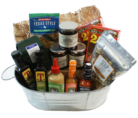 texas-themed food gift basket