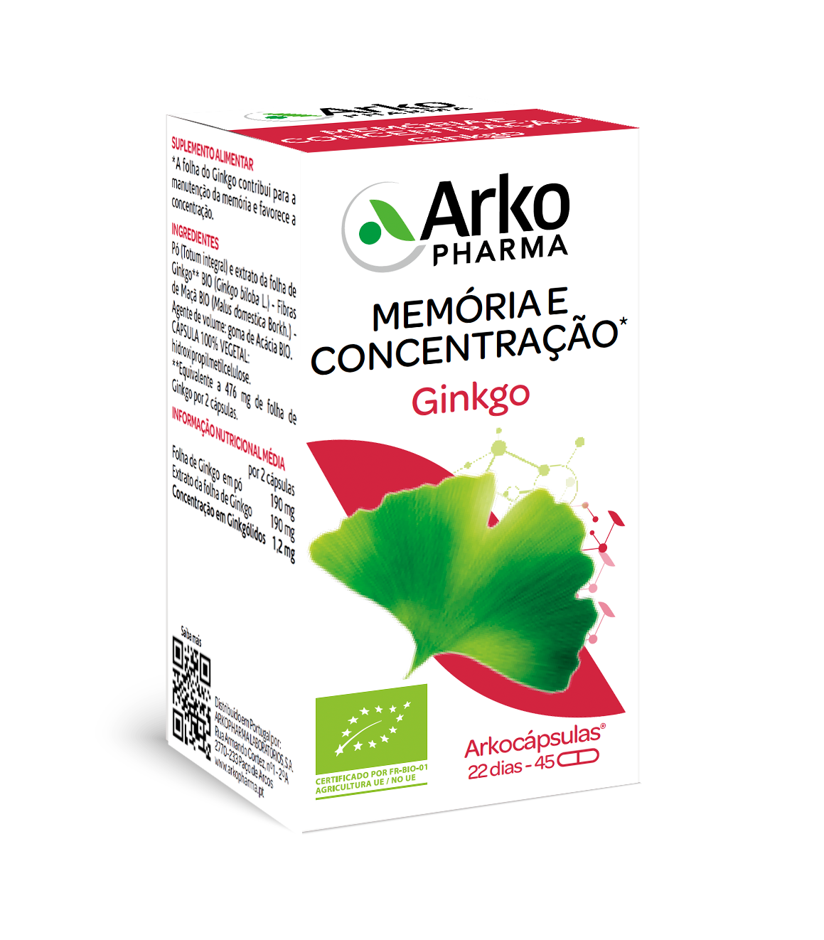 Arkocápsulasulas Ginkgo BIO 45 cápsulas