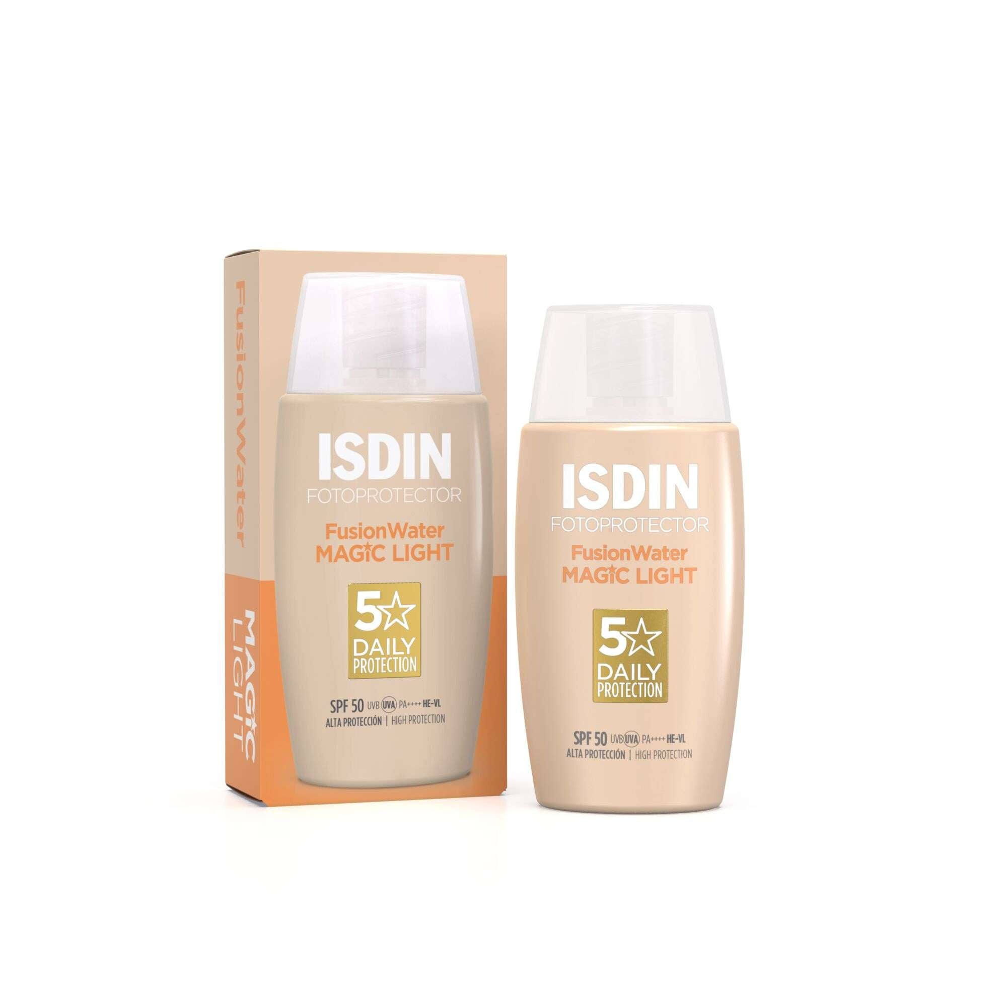 ISDIN Fotoprotector Fusion Water Color LIGHT SPF50 50ML- Protetor solar facial com cor 