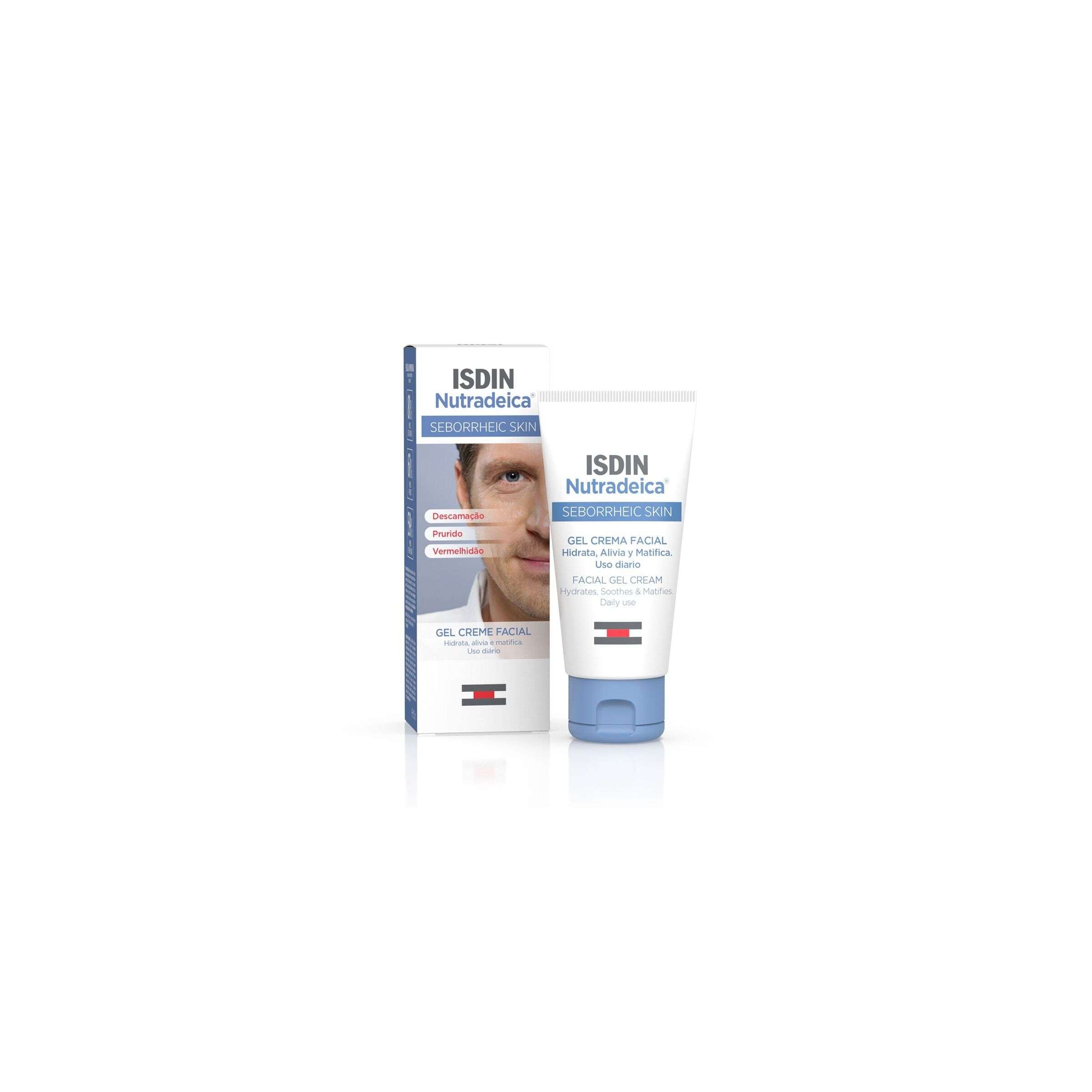 ISDIN Nutradeica Facial 50ML- Gel Creme Facial para pele com tendência seborreica 