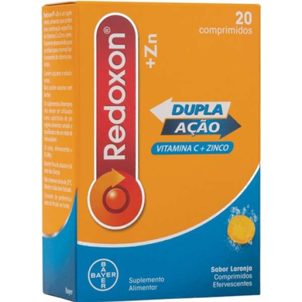 REDOXON ZN COMP EFERV LARANJ X 20 COMPS ASCORBICO (ACIDO) (VITAMINA C) 