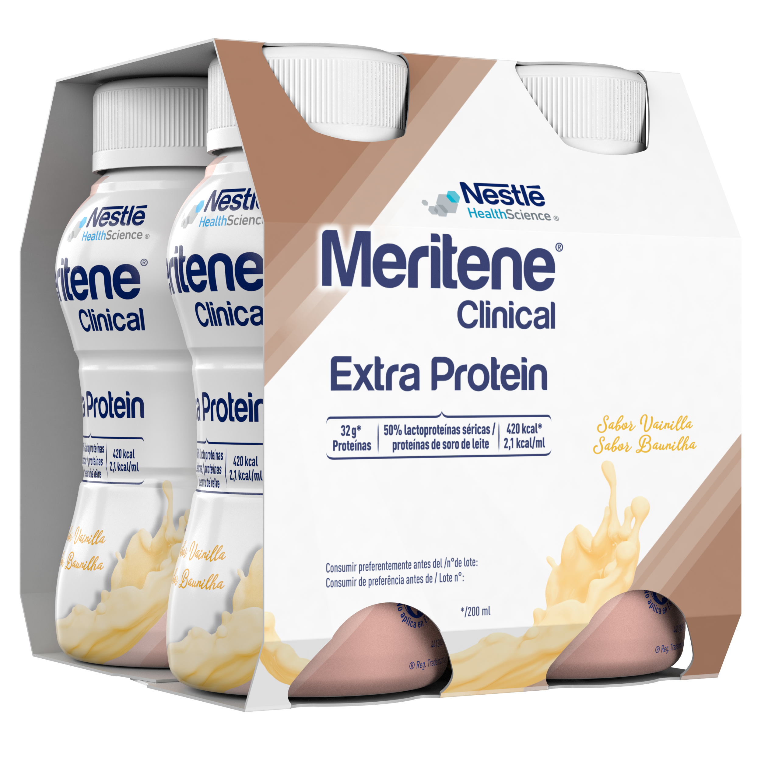 Meritene Clinical Extra Protein Baunilha 200ml x4
