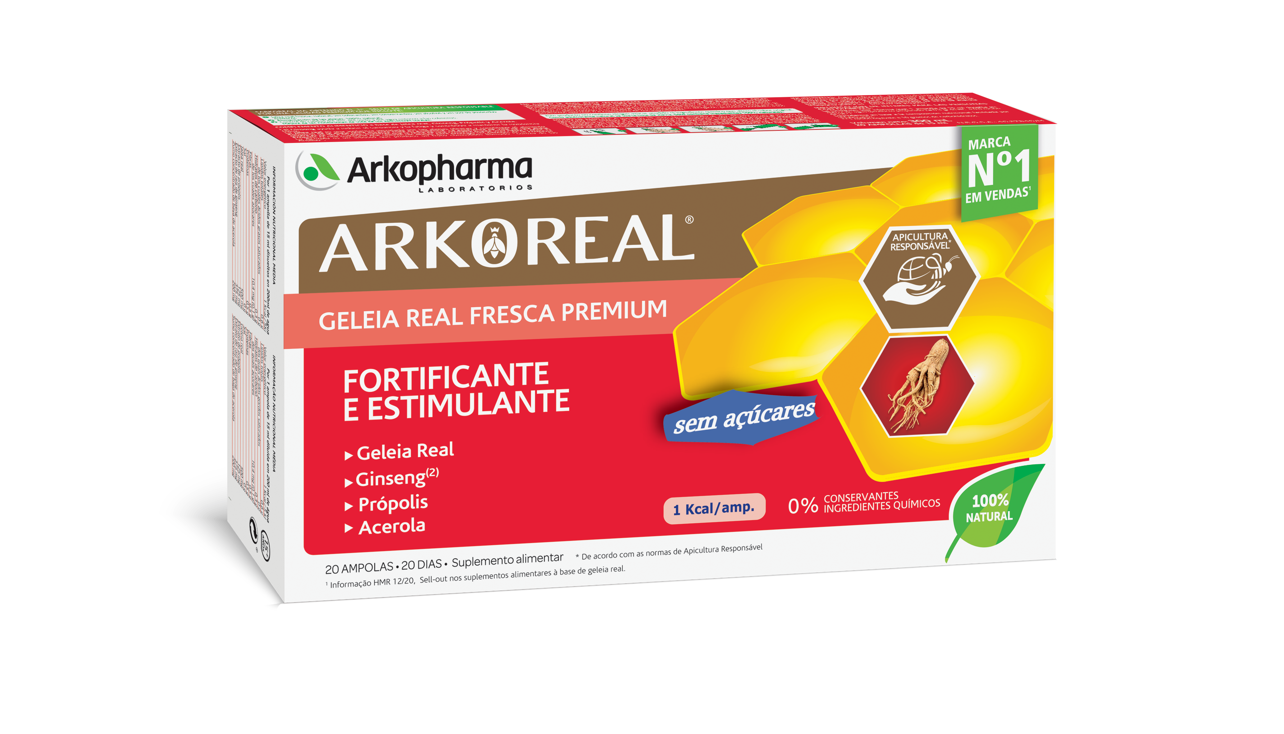 Arkoreal Geleia Real + Ginseng 20 amp.