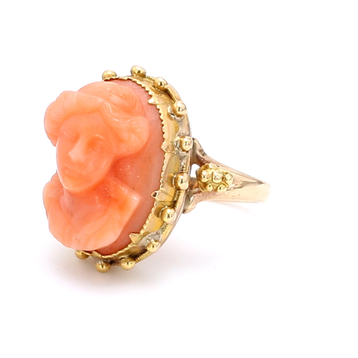 Coral Cameo Ring