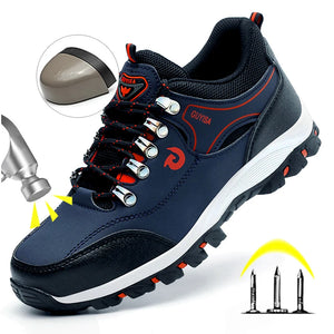Steel Toe Cap Shoes For Men Work Boots Puncture-Proof Work Safety Shoes Protective Working Shoes Male Footwear Security Sneakers - e-cursor