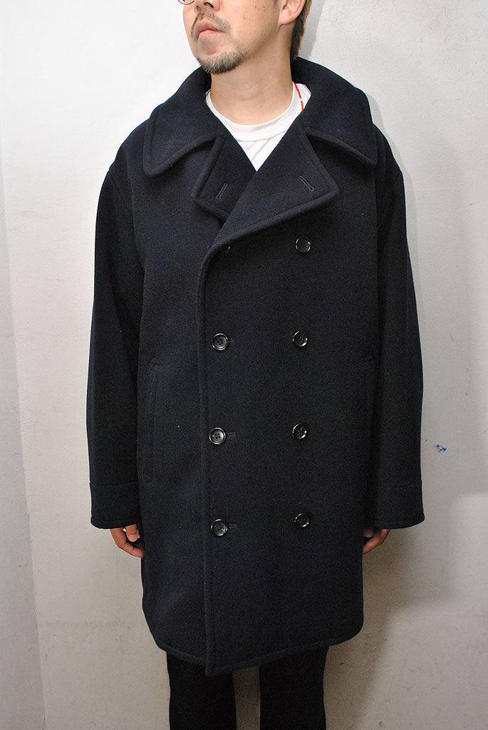 a.presse メルトンウール pea coat navy 22aw タグあり