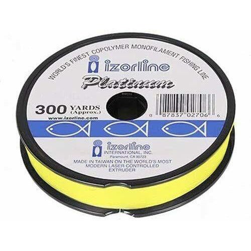 Izorline Platinum Co-Polymer Monofilament 300 Yards Hi-Vis Yellow