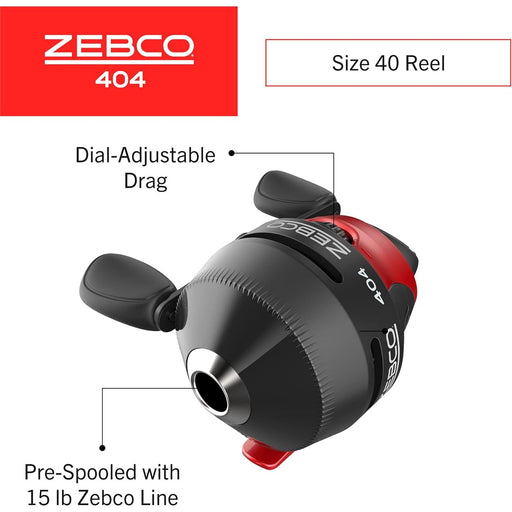 Zebco 33N Spincast Push Button All Metal Reel 10lb (Bulk