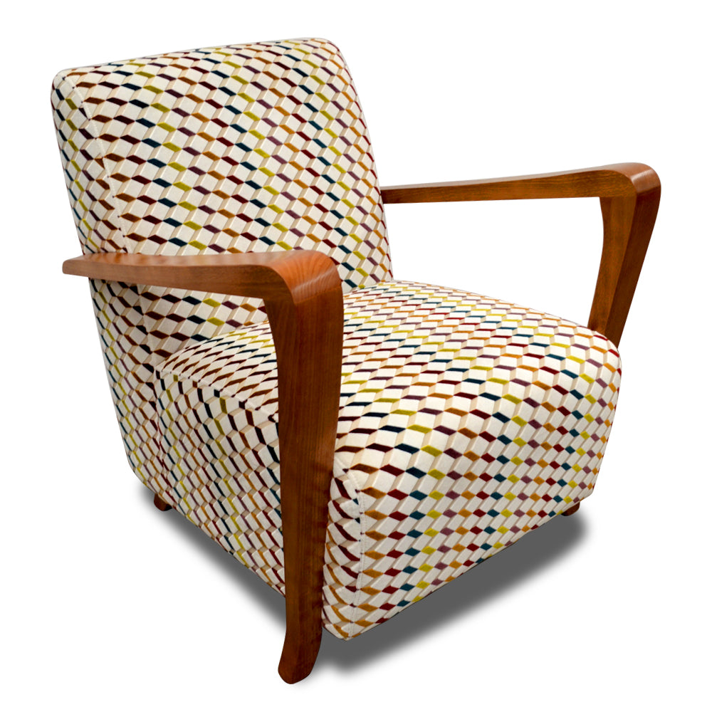 upholstered occasional arm chair