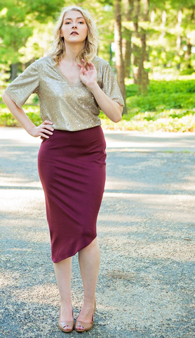 Merlot Midi Skirt