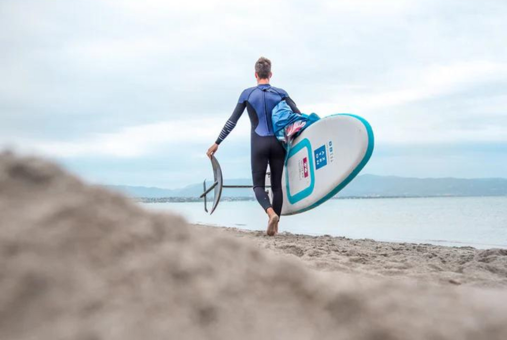 Foil Boarding on the ocean